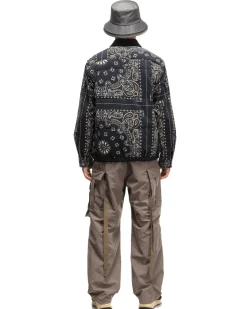 sacai Bandana Print L/S Shirt Navy><noscript><img width=