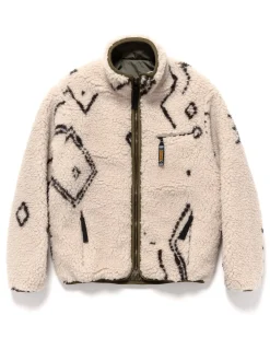 KAPITAL Beniourain Boa Fleece Reversible Blouson Ecru>Men Outerwear