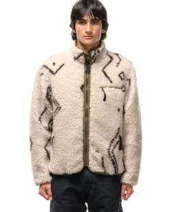 KAPITAL Beniourain Boa Fleece Reversible Blouson Ecru><noscript><img width=