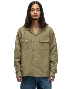 visvim Boomer Shirt L/S (W/L) Olive><noscript><img width=