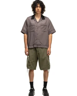 Neighborhood Bowling Shirt Ss Grey>Men Shirts