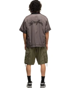 Neighborhood Bowling Shirt Ss Grey><noscript><img width=