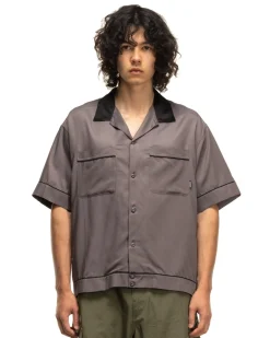 Neighborhood Bowling Shirt Ss Grey><noscript><img width=