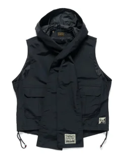 KAPITAL 60/40 Cloth Gale Vest Black>Men Outerwear