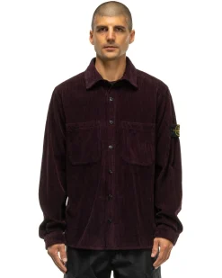 Stone Island Cotton Corduroy 400 Tc Overshirt Dark Burgundy><noscript><img width=