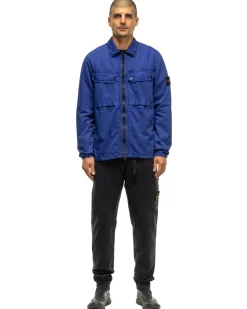 Stone Island Cotton Fleece Garment Dyed 1 Pocket Sweatpant Navy Blue>Men Bottoms