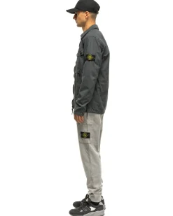 Stone Island Cotton Fleece Garment Dyed 1 Pocket Sweatpant Melange Grey><noscript><img width=