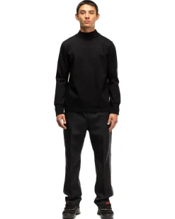 sacai Cotton Jersey High Neck L/S T-Shirt Black>Men T-Shirts