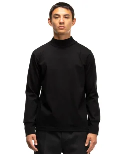 sacai Cotton Jersey High Neck L/S T-Shirt Black><noscript><img width=