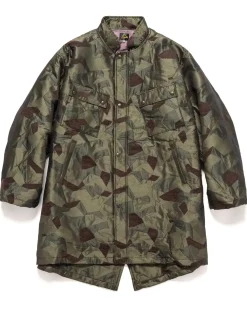 Needles C.P. Coat-Pe/Ac Stone Camo Jq Olive>Men Outerwear