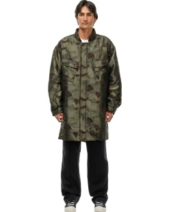 Needles C.P. Coat-Pe/Ac Stone Camo Jq Olive>Men Outerwear