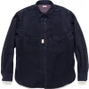 KAPITAL Cpo Cotton Wool Mopar Shirt Navy>Men Shirts