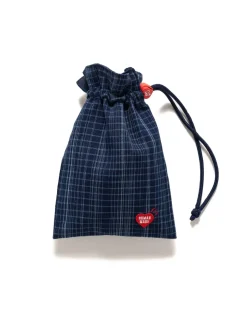 Human Made Drawstring Bag Indigo>Men Accessories