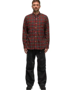 nonnative Dweller B.D. Shirt Cotton Tartan Check Red>Men Shirts