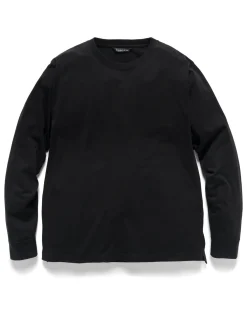 HAVEN Excel Relaxed Fit T-Shirt L/S-Siro Cotton Jersey Black>Men T-Shirts
