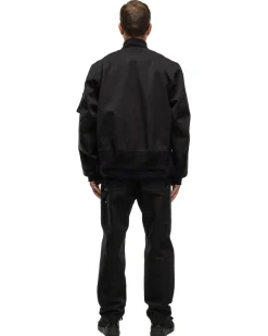 sacai Faux Suede Mix Blouson Black><noscript><img width=