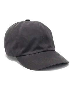 HAVEN Field Cap-Duca Visconti Emerized Cotton Twill Charcoal>Men Headwear