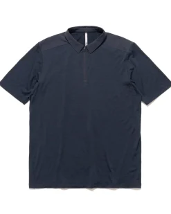 Veilance Frame Ss Polo Shirt Black Sapphire>Men T-Shirts