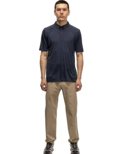 Veilance Frame Ss Polo Shirt Black Sapphire>Men T-Shirts