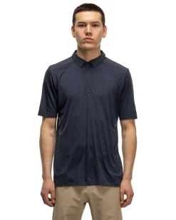 Veilance Frame Ss Polo Shirt Black Sapphire><noscript><img width=