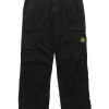 Stone Island Gabardine Cotton Stretch Cargo Pants Black>Men Bottoms