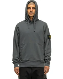 Stone Island Garment Dyed Cotton Fleece Hoodie Lead Grey><noscript><img width=