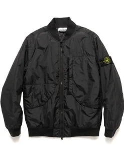 Stone Island Garment Dyed Crinkle Reps Recycled Nylon With Primaloft-Tc Jacket Black>Men Outerwear