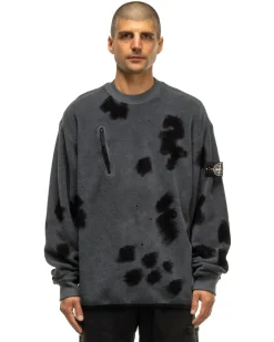 Stone Island Garment Dyed Hand Colouring Sweater Lead Grey><noscript><img width=