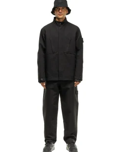 Stone Island Ghost Piece Gabardine Doppio Jacket Black>Men Outerwear