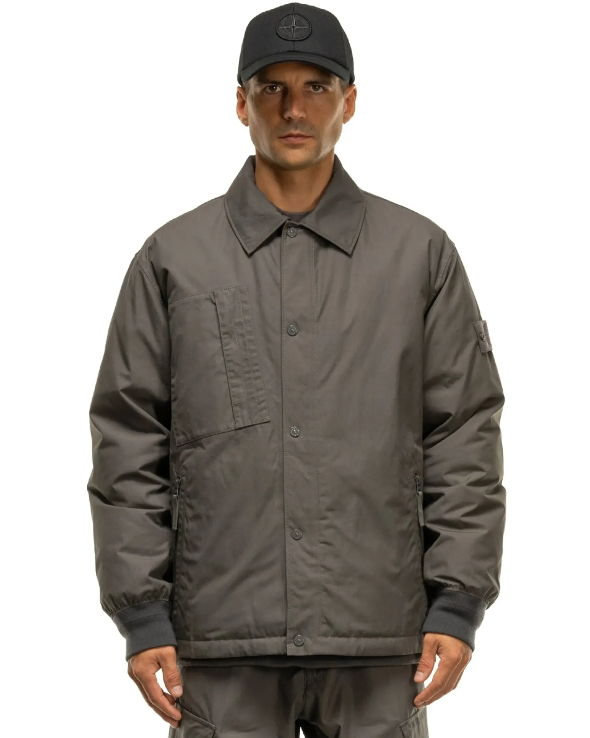 Stone Island Ghost Piece O-Ventile Down Jacket Dark Grey>Men Outerwear