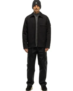 Stone Island Ghost Piece Zip Overshirt Black>Men Shirts