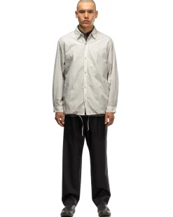 ATON Hand Dyed Nylon Shirt Jacket Gray>Men Outerwear