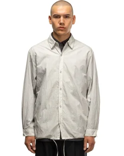ATON Hand Dyed Nylon Shirt Jacket Gray><noscript><img width=