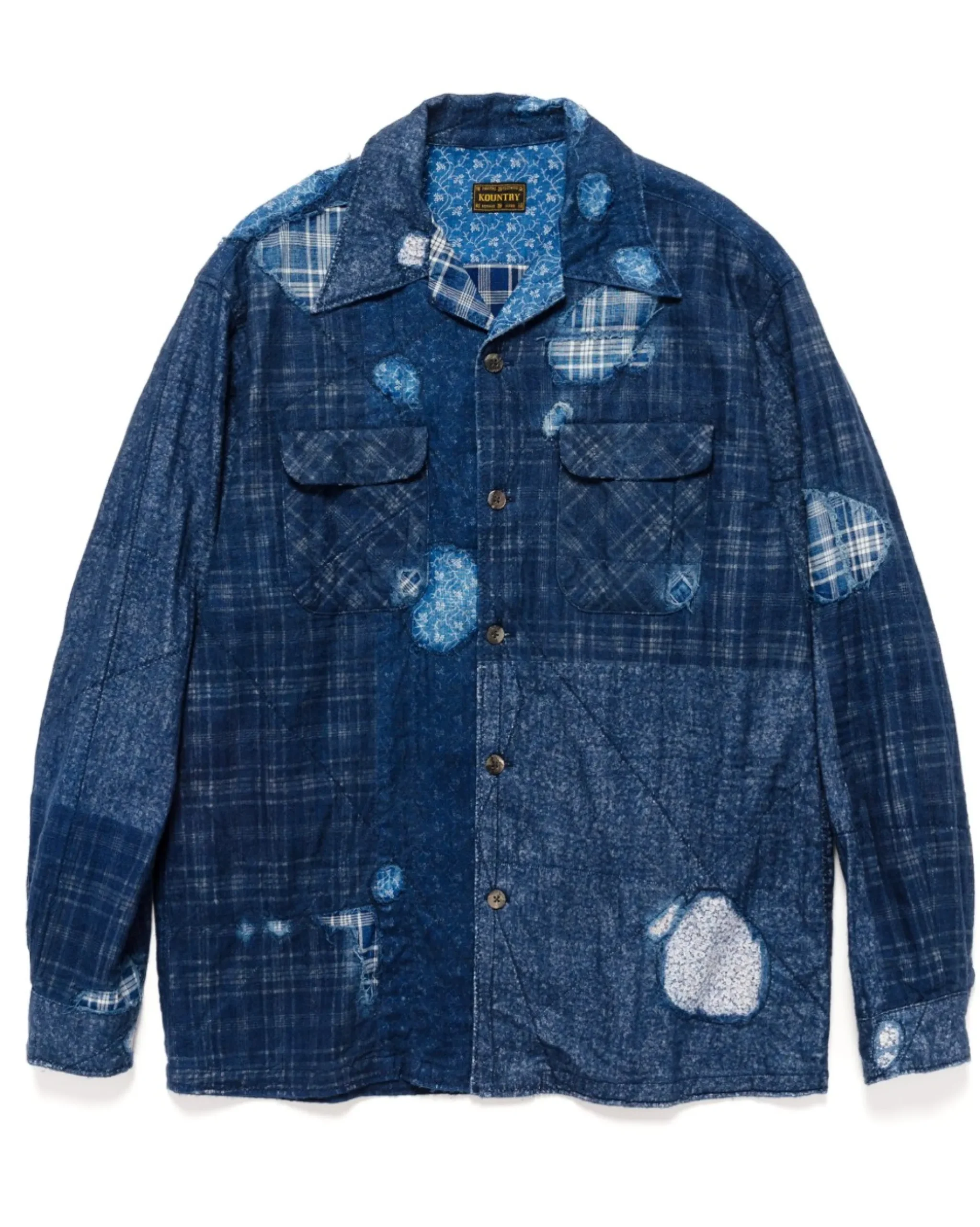 KAPITAL Idg Patchwork Nora-Dot Board Shirt Idg>Men Shirts