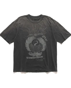 visvim Jumbo Tee S/S Crash World Tour Black>Men T-Shirts