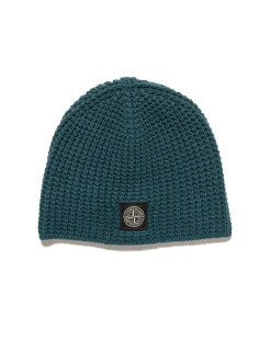 Stone Island Lambswool Beanie Petrol>Men Headwear