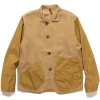 KAPITAL Linen Chino Cloth X Gabardine Ringoman Coverall Beige>Men Outerwear