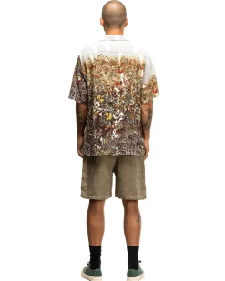 KAPITAL Linen Heavy Canvas Easy Shorts Grey><noscript><img width=