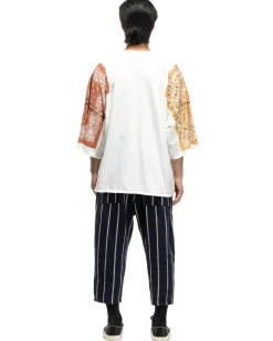 KAPITAL Linen Phillies Stripe Easy-Beach-Go Pants Navy><noscript><img width=