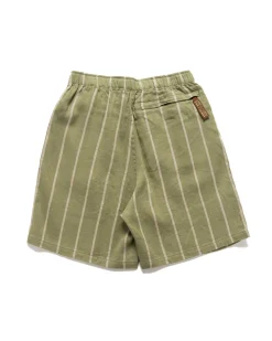 KAPITAL Linen Phillies Stripe Easy Shorts Khaki><noscript><img width=