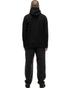 Engineered Garments Long Sleeve Hoody Polyester Waffle Black><noscript><img width=