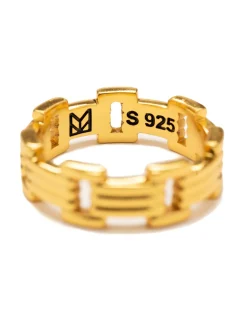 MAPLE Lui Link Ring 14K Gold Plated>Men Accessories