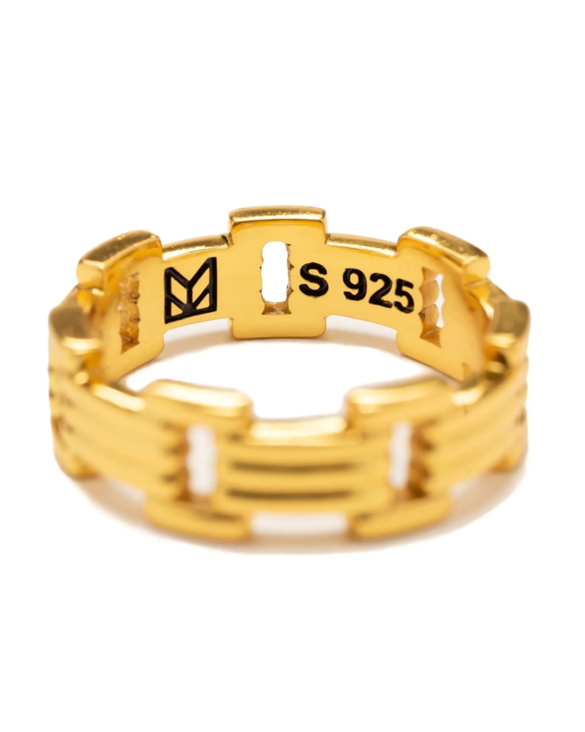 MAPLE Lui Link Ring 14K Gold Plated>Men Accessories