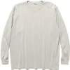 AURALEE Luster Plaiting L/S Tee Light Blue>Men Bottoms