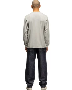 AURALEE Luster Plaiting L/S Tee Light Blue><noscript><img width=