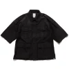 visvim Marswell Shirt S/S Dmgd Black>Men Shirts