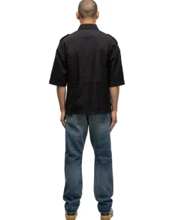 visvim Marswell Shirt S/S Dmgd Black><noscript><img width=