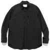 sacai Matte Taffeta L/S Shirt Black>Men Shirts