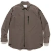 sacai Matte Taffeta L/S Shirt Taupe>Men Shirts