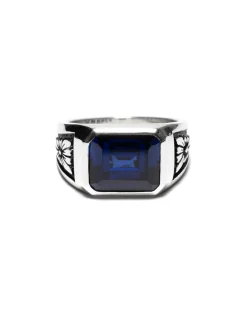MAPLE Midnight Ring Slim Silver 925/Sapphire>Men Accessories